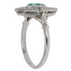 Platinum 0.20ct Diamond and Emerald Cluster Ring
