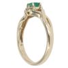 9ct Yellow Gold Emerald And Cubic Zirconia Ring