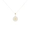 9ct Yellow Gold Cubic Zirconia Disc Pendant And Chain 18"
