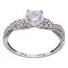 9ct White Gold Cubic Zirconia Ring