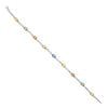 14ct White Gold Multi-Gemstone Bracelet 7"