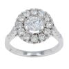 18ct White Gold Est 1.70cts Diamond Halo Cluster Ring by Anya Belle