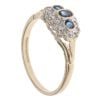 9ct Yellow Gold 0.15ct Diamond and Sapphire Cluster Ring