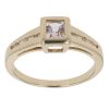 9ct Yellow Gold 0.03ct Diamond and Morganite Solitaire Ring