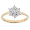 18ct Yellow Gold 0.50ct Diamond Daisy Cluster Ring