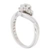 Palladium 0.50ct Brilliant Cut Diamond Trilogy Ring