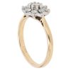 18ct Yellow Gold 0.45ct Brilliant Cut Diamond Floral Cluster Ring