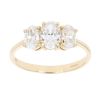 9ct Yellow Gold Three Stone Cubic Zirconia Ring