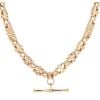 9ct Yellow Gold Stars and Bars T-Bar Chain 22"