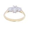 18ct Yellow Gold 0.50ct Diamond Trilogy Ring