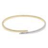 18ct Yellow And White Gold 0.30ct Princess Cut Diamond Bangle
