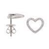 18ct White Gold 0.20ct Brilliant Cut Diamond Heart Stud Earrings