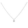 925 Sterling Silver Cubic Zirconia Solitaire Pendant And Chain 18"