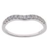 18ct White Gold 0.38ct Brilliant Cut Diamond Wishbone Ring