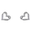 925 Sterling Silver Cubic Zirconia Heart Stud Earrings