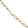 9ct Yellow Gold Patterned And Plain Belcher Chain 24"