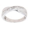18ct White Gold 0.25ct Brilliant Cut Diamond Crossover Ring