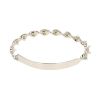 9ct White Gold ID Twist Bangle