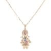 9ct Yellow Gold Multi-Gemstone Ragdoll Pendant and Chain 24"