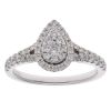 18ct White Gold 0.70ct Brilliant Cut Diamond Cluster Ring