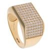 14ct Yellow Gold Cubic Zirconia Signet Ring
