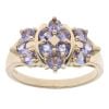 9ct Yellow Gold Tanzanite Cluster Ring