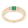 18ct Yellow Gold 0.05ct Diamond and Emerald Ring