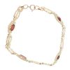 9ct Yellow Gold Garnet Bracelet 7"