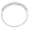 9ct White Gold Aquamarine Hinged Bangle