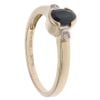 9ct Yellow Gold Cubic Zirconia And Sapphire Ring