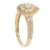 18ct Yellow Gold 0.86ct Diamond Cluster Ring