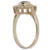 9ct Yellow Gold Amethyst And Cubic Zirconia Cluster Ring