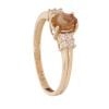 14ct Yellow Gold Green Beryl And Cubic Zirconia Ring