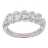 9ct White Gold Five Stone Cubic Zirconia Ring