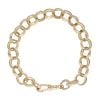 9ct Yellow Gold Patterned and Plain Belcher Bracelet 9"