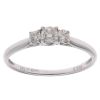 9ct White Gold 0.33ct Diamond Trilogy Ring