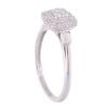 9ct White Gold 0.27ct Diamond Cluster Ring