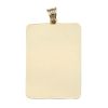 14ct Yellow Gold Plain Rectangular Tag Pendant