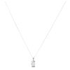 9ct White Gold 0.13ct Diamond Cluster Pendant and Chain 18"