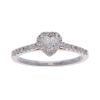 18ct White Gold 0.50ct Heart Shaped Diamond Cluster Ring