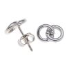 925 Sterling Silver Entwined Circles Earrings