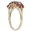 9ct Yellow Gold 0.01ct Diamond and Garnet Fancy Ring