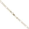 9ct Yellow and White Gold Diamond Cut Figaro Chain 16"