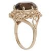 9ct Yellow Gold Smoky Quartz Solitaire Ring