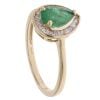 9ct Yellow Gold 0.25ct Diamond And Emerald Cluster Ring