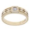 18ct Yellow Gold Cubic Zirconia Patterned Signet Ring