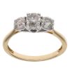 18ct Yellow Gold 1.00ct Brilliant Cut Diamond Trilogy Ring