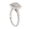 9ct White Gold 1.00ct Diamond Cluster Ring
