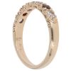 9ct Yellow Gold Cubic Zirconia and Garnet Eternity Ring