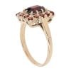 9ct Yellow Gold Garnet Cluster Ring